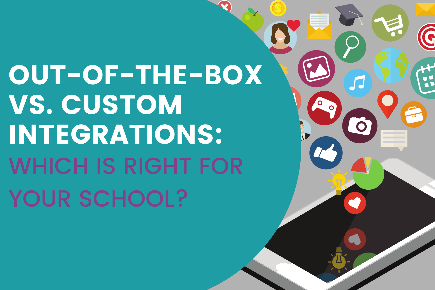 Out-of-the-box integrations vs customer integrations graphic