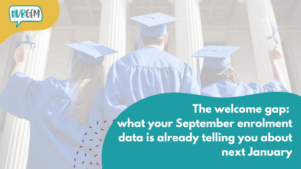 The welcome gap:  what your September enrolment data is already telling you about next January